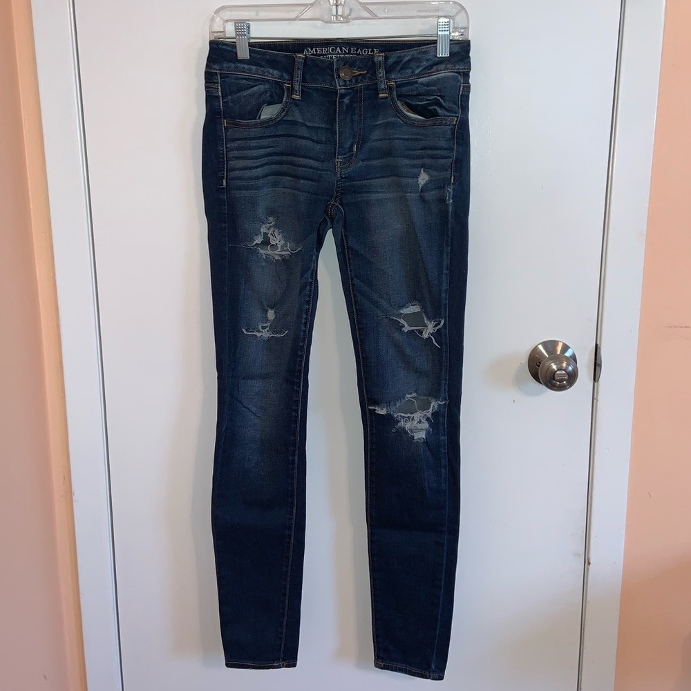 American Eagle ripped skinny jeans